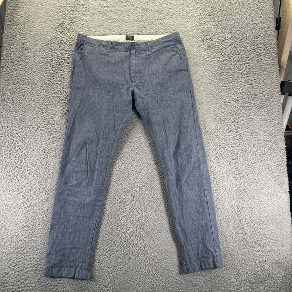 J. Crew Factory Men's Blue Chambray Chinos